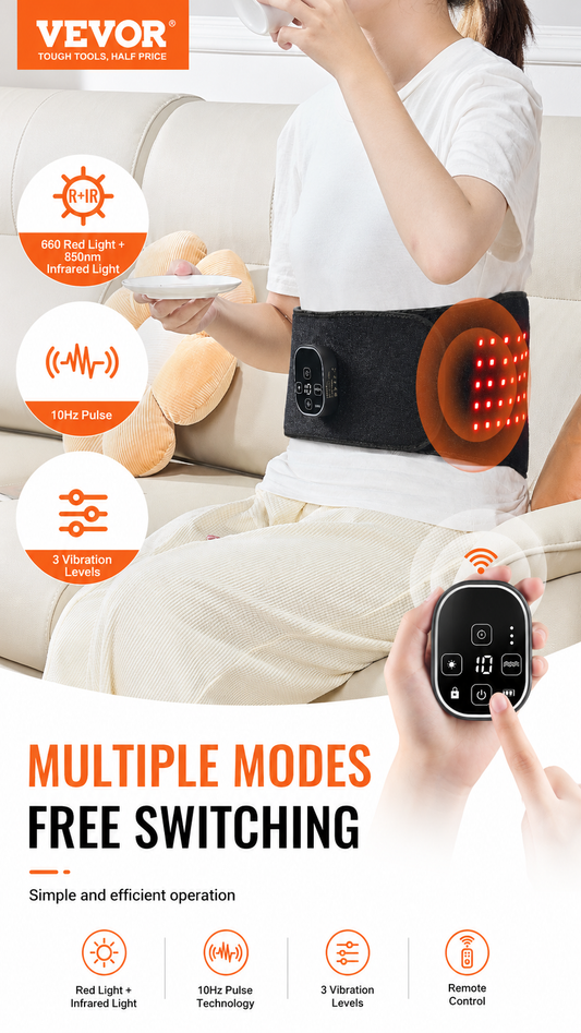 Red Light Therapy Belt – 660nm & 850nm Infrared Wrap for Pain Relief