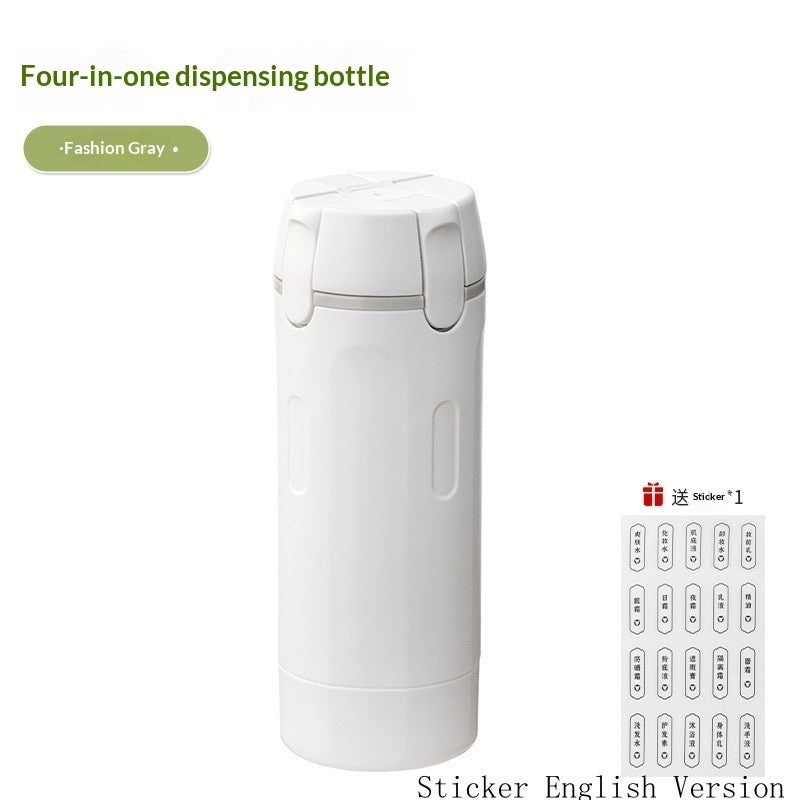 4-in-1 Leakproof Travel Dispenser Bottles | Refillable Portable Set for Toiletries