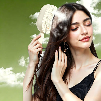 Electric Air Cushion Massage Hair Comb with Oil Mist - Scalp Massage & Anti-Static