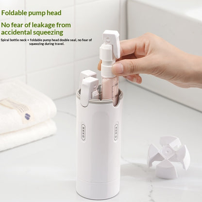 4-in-1 Leakproof Travel Dispenser Bottles | Refillable Portable Set for Toiletries