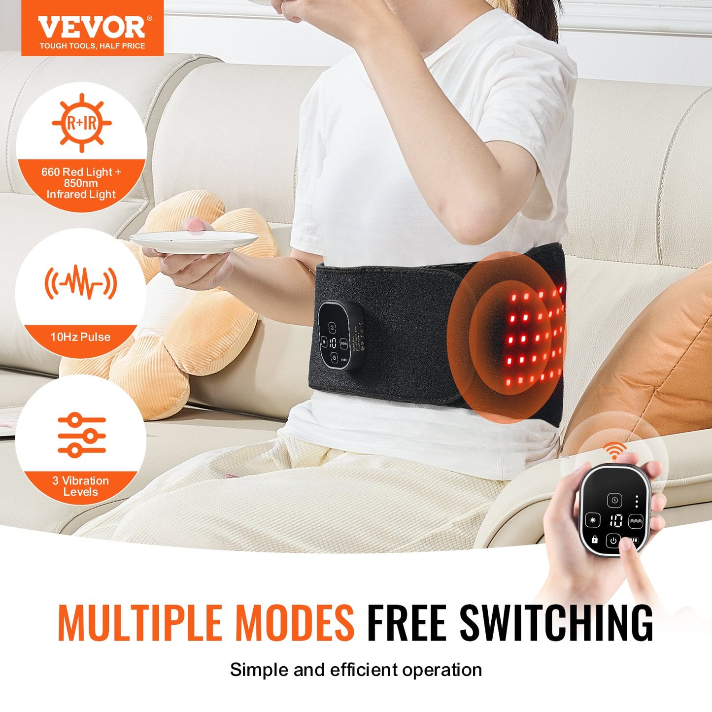 Red Light Therapy Belt – 660nm & 850nm Infrared Wrap for Pain Relief