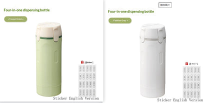 4-in-1 Leakproof Travel Dispenser Bottles | Refillable Portable Set for Toiletries