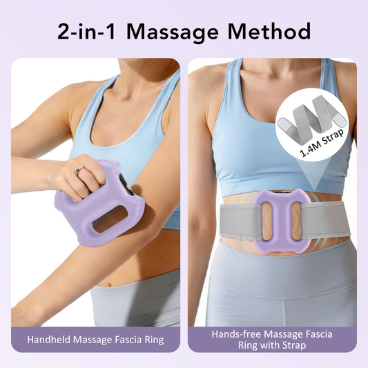 Portable Dual Ring Fascia Massager with Variable Frequency