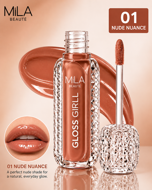 ✨ MILA BEAUTÉ Gloss Girl Lip Gloss – High Shine & Hydrati