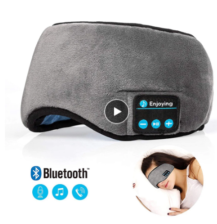 Bluetooth Sleep Mask – Wireless Music & Light-Blocking Eye Cover