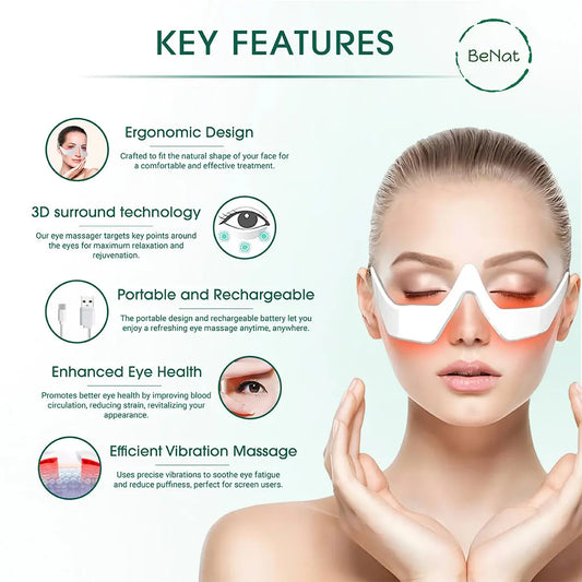 Under-Eye Red Light Therapy Skin Rejuvenation and Relaxation Massager