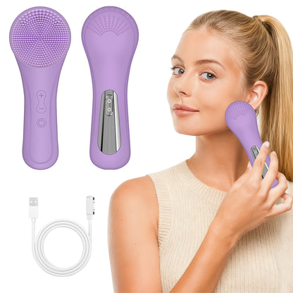 Sonic Facial Cleansing Brush - Deep Pore Cleansing with Vibration Massage (USB Rechargeable)