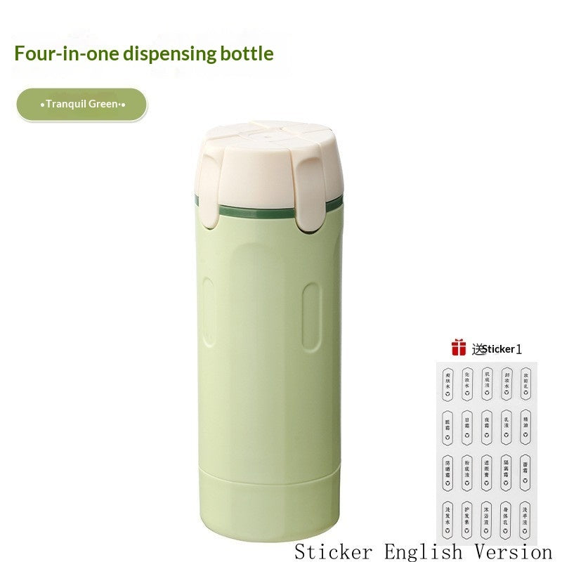 4-in-1 Leakproof Travel Dispenser Bottles | Refillable Portable Set for Toiletries